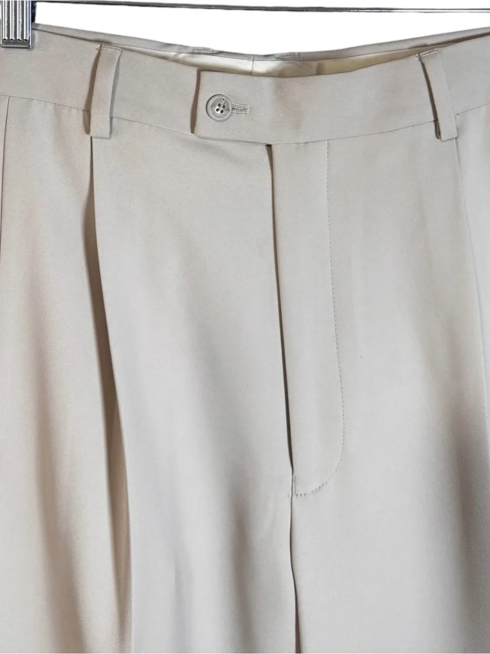 Alan Flusser Golf Stone Beige Double Pleated Dress Golf Pants 34x32 NWOT